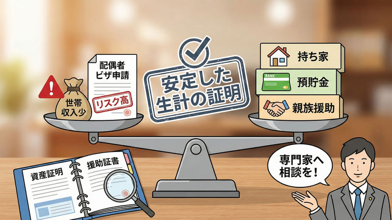 世帯収入が少ないと配偶者ビザは不許可になるって本当ですか？