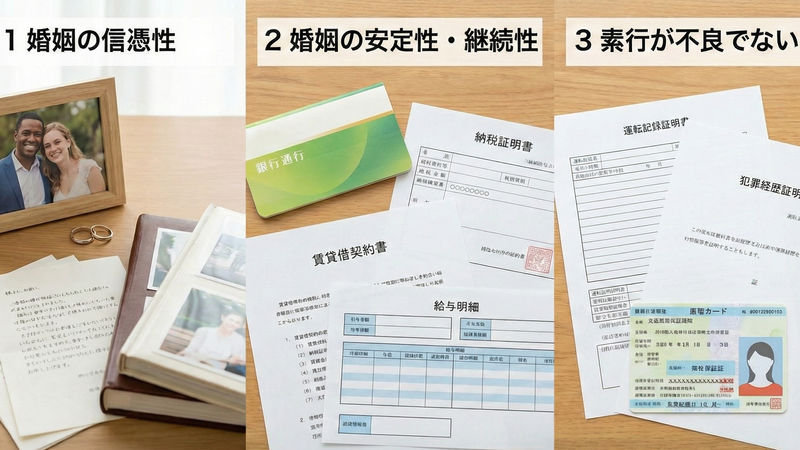 配偶者ビザ取得の審査ポイント